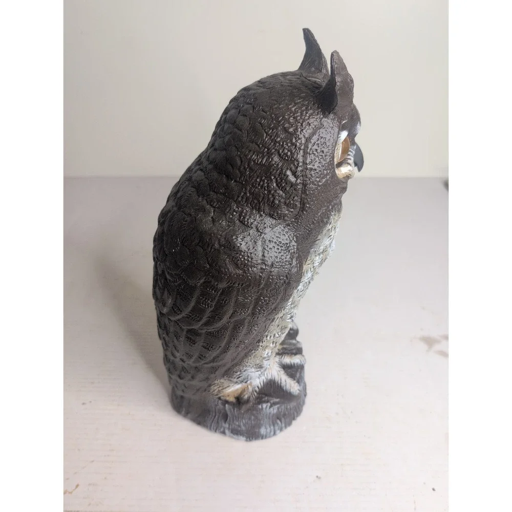 Vintage 1990 Dalens Products Plastic Garden Owl Blow Mold Decoy 16